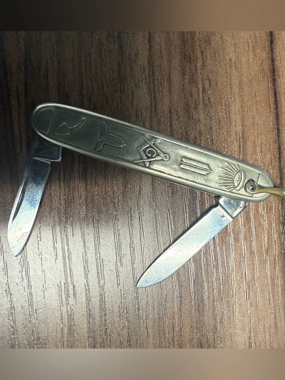Anvil Masonic Pocket Knife Pendant collectible